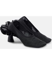 Dries Van Noten - Ruffled Leather-Trimmed Mesh Pumps - Lyst