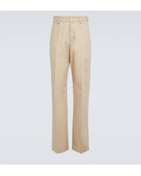 Valentino - Pantalones anchos de algodon - Lyst