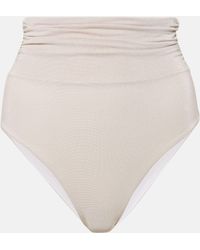 Max Mara - Ruched High-rise Lurex® Bikini Bottoms - Lyst