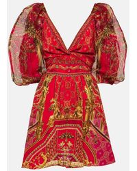 CAMILLA - Printed Silk Minidress - Lyst
