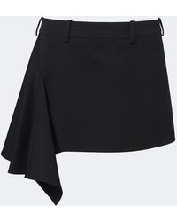Givenchy - Draped Wool Miniskirt - Lyst