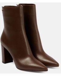 Gianvito Rossi - Lyell Leather Ankle Boots - Lyst