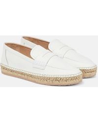 Gianvito Rossi - Lido Leather Espadrille Loafers - Lyst