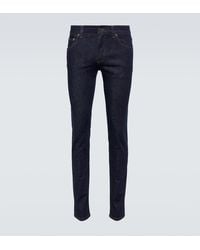 Dolce & Gabbana - Jeans slim con logo - Lyst