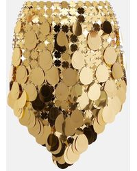 Rabanne - Golden Sparkle Assembly Sequined Miniskirt - Lyst