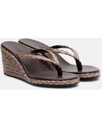 Ancient Greek Sandals - Etheria Raffia Wedge Thong Sandals - Lyst
