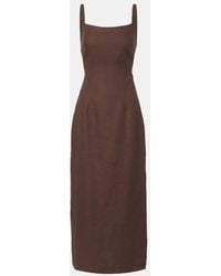 SIR. - Linen Midi Dress - Lyst