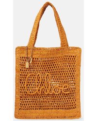 Chloé - Cabas Summer Banana En Raphia - Lyst