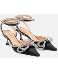 Mach & Mach - Double Bow 65 Embellished Satin Pumps - Lyst