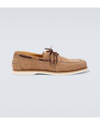 Brunello Cucinelli - Suede Boat Shoes - Lyst