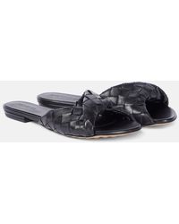 Bottega Veneta - Blink Intrecciato Leather Slides - Lyst