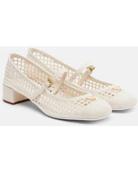Prada - Crochet Mary Jane Pumps - Lyst