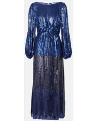 RIXO London - Coco Sequined Midi Dress - Lyst