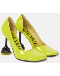 Loewe - Toy Brush Patent Leather Pumps - Lyst