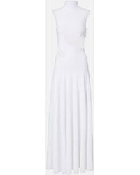 Alaïa - Turtleneck Maxi Dress - Lyst