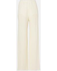 ‎Taller Marmo - Zoagli Cotton And Silk-Blend Straight Pants - Lyst