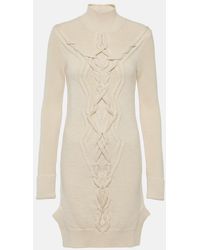 Isabel Marant - Atina Cable-Knit Wool-Blend Minidress - Lyst