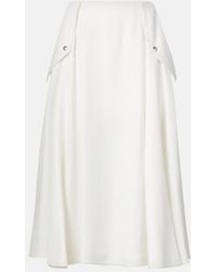 Bottega Veneta - Pleated Midi Skirt - Lyst