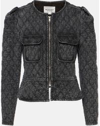 Isabel Marant - Deliona Quilted Denim Jacket - Lyst