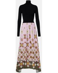 La DoubleJ - Lunaria Foulard Printed Maxi Dress - Lyst
