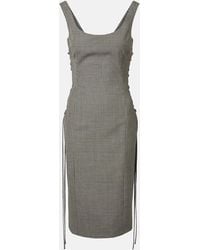 McQueen - Abito Midi A Quadretti - Lyst