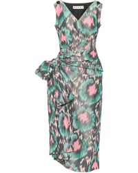 Marni Midikleid mit Baumwollanteil - Grün