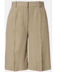 TOTEME - High-Rise Bermuda Shorts - Lyst
