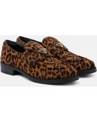 Prada - Triangle-Logo Loafers - Lyst