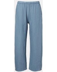 Velvet - Celine Linen Wide-Leg Pants - Lyst