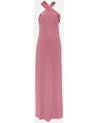 Max Mara - Abito Lungo Con Scollo All'Americana - Lyst