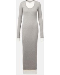 Jil Sander - Layered Cotton Jersey Maxi Dress - Lyst