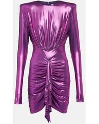 Alexandre Vauthier - Draped Satin Jersey Minidress - Lyst