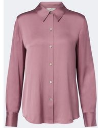 Vince - Camisa En Mezcla De Seda - Lyst