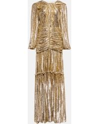 Costarellos - Lurex® Embellished Ruched Gown - Lyst