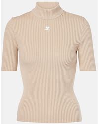 Courreges - Top Reedition Aus Rippstrick - Lyst