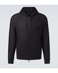 Giorgio Armani - Felpa Con Cappuccio E Zip - Lyst
