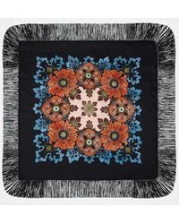 La DoubleJ - Fringed Printed Silk Twill Scarf - Lyst