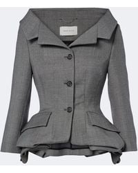 Magda Butrym - Peplum Virgin Wool Blazer - Lyst