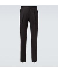 Rubinacci - Virgin Wool Flannel Tapered Pants - Lyst