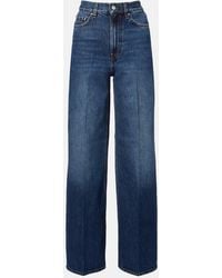 TOTEME - High-Rise Wide-Leg Jeans - Lyst