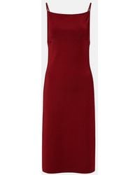 Ferragamo - Ribbed-Knit Jersey Midi Dress - Lyst