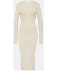 Ami Paris - Midikleid Aus Baumwolle Und Wolle - Lyst