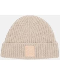 Loewe - Anagram Ribbed-Knit Cashmere Beanie - Lyst