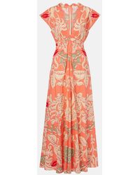 Poupette - Noreen Printed Cotton Maxi Dress - Lyst