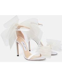 Jimmy Choo - Aveline 100 Bow-trimmed Sandals - Lyst
