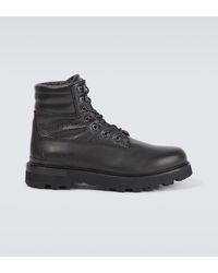 Moncler - Peka Leather Lace-up Boots - Lyst