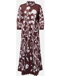 Juliet Dunn - Printed Cotton Midi Dress - Lyst