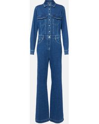 7 For All Mankind - Denim Jumpsuit - Lyst