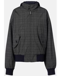 Prada - Chaqueta De Lana Virgen Con Capucha A Cuadros - Lyst