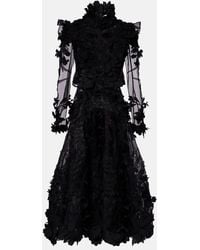 Zimmermann - Vestido Hypnotic De Organza De Seda Con Apliques - Lyst
